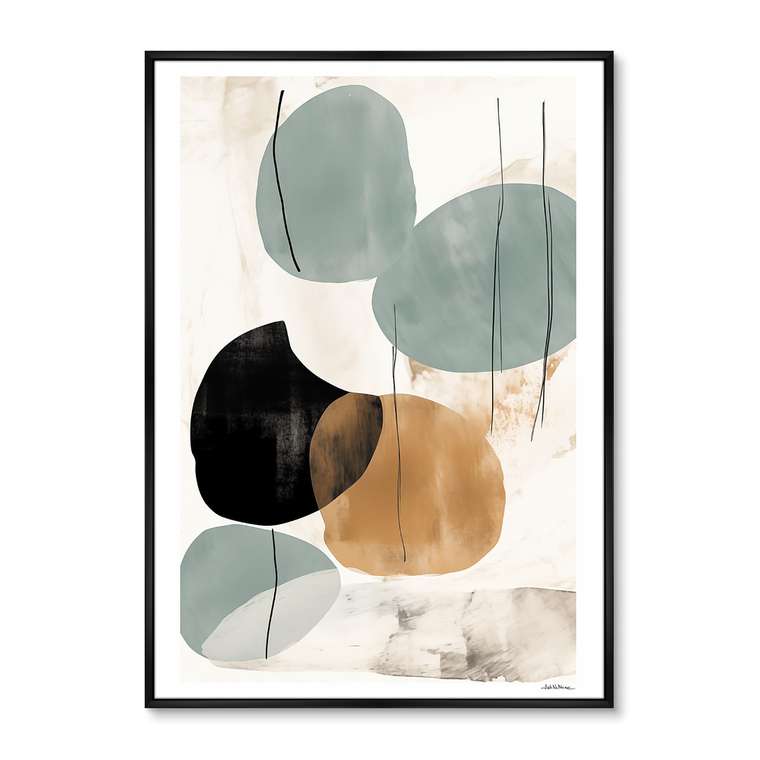 Репродукция картины Shapes in pastel colors, No 2, 2024г.