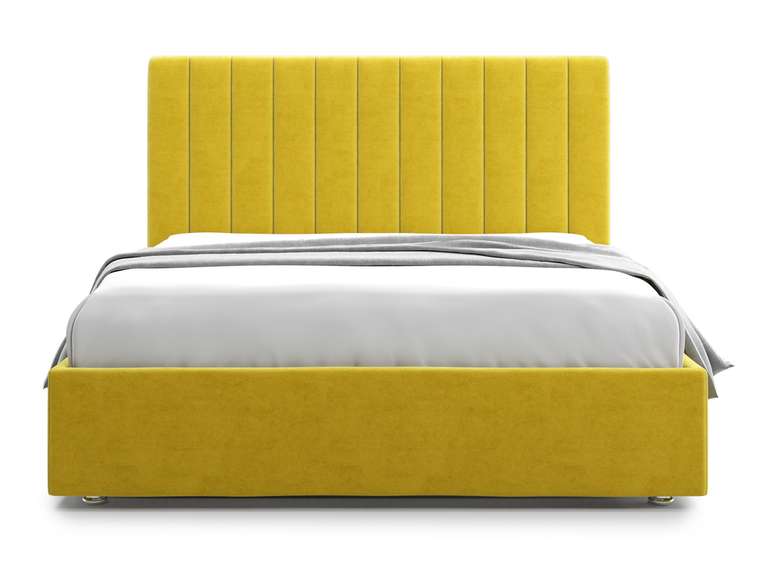 Кровать Premium Mellisa 160х200 желтого цвета с подъемным механизмом