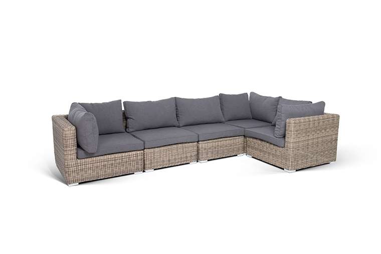 Трансформирующийся диван Лунго с подушками серого цвета