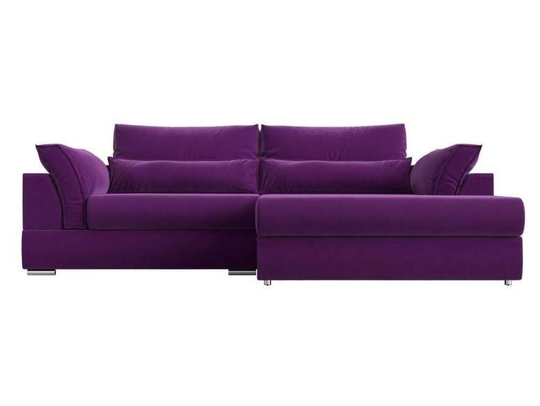 Угловой диван-кровать Пекин фиолетового цвета угол правый