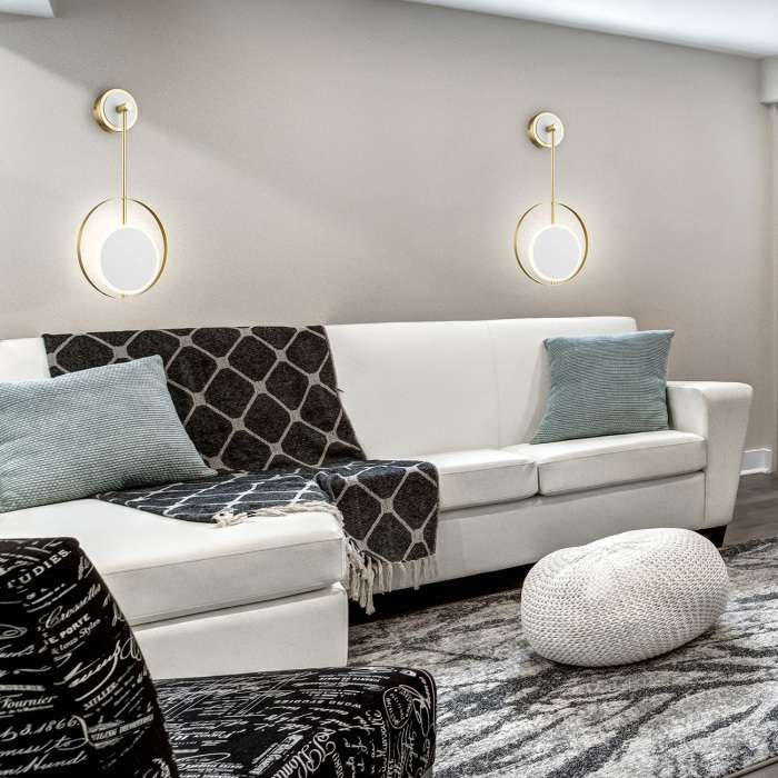 Бра светодиодный Escada Hypnosis 10206/SG LED White/Gold 7Вт, металл/акрил, белый/золото
