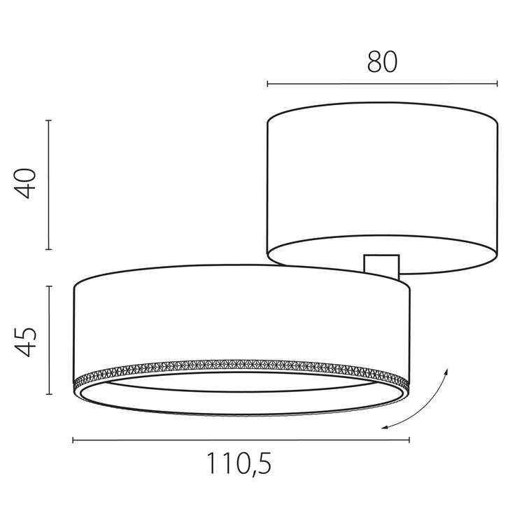 Светильник ALTA PRO накладной LED 30W 3510LM 36G БЕЛЫЙ 3000K с накл. чашей (215636 + 215016 + 215010-30)
