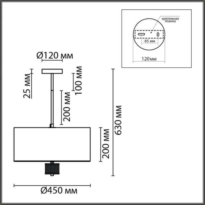 Потолочная люстра на штанге Lumion Damona 8109/5C латунь титаниум/бежевый, металл/текстиль/стекло E14 5*40W 220V