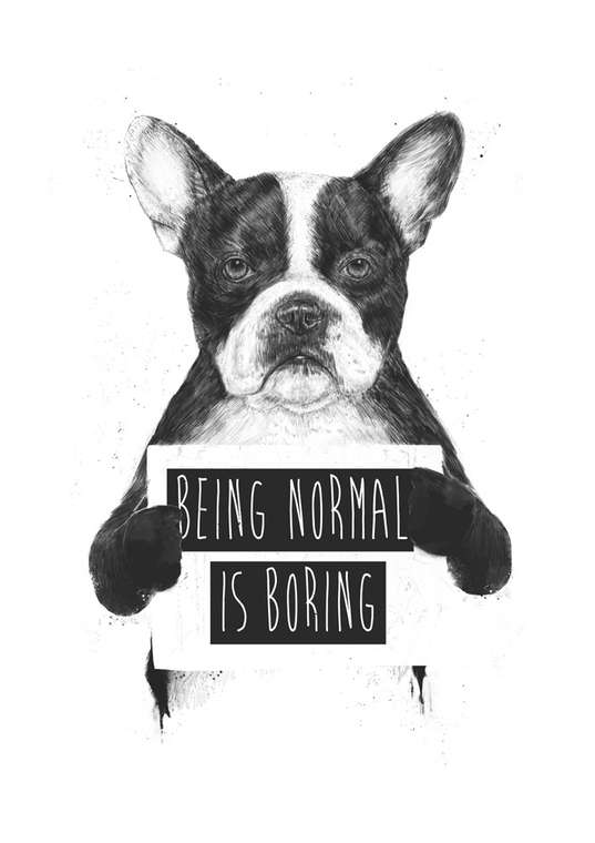 Принт «Being normal is boring» by Balazs Solti