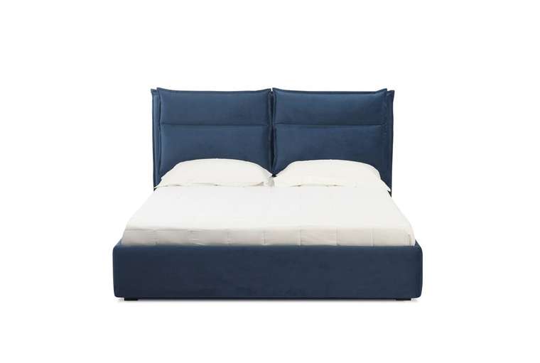 Кровать с ортопедической решеткой Wing 160х200 синего цвета 
