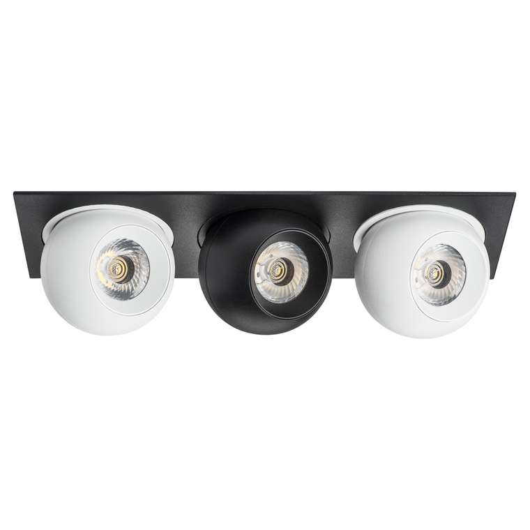 Светильник INTERO LED 9W*3 850LM*3 24G ЧЕРНЫЙ/БЕЛЫЙ 4000K (217537+217064+217074+217064)