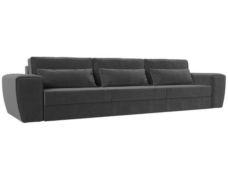 Прямой диван-кровать Лига 008 Long серого цвета