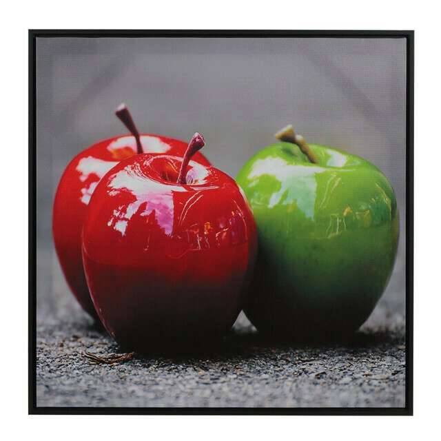 Панно Яблоки 60х60 красно-зеленого цвета