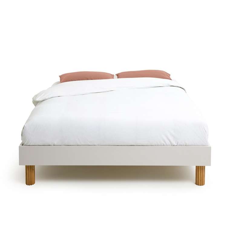 Кровать с основанием Desna 160x200 бежевого цвета