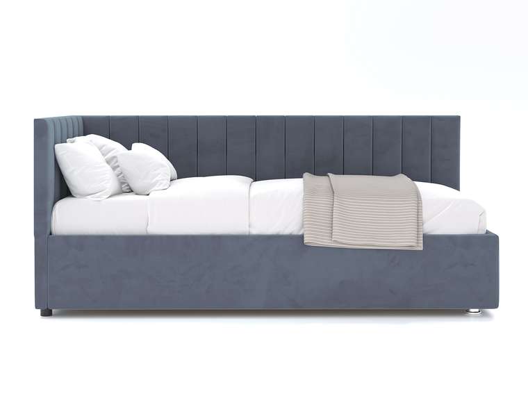 Кровать Negga Mellisa 90х200 серого цвета с подъемным механизмом левая