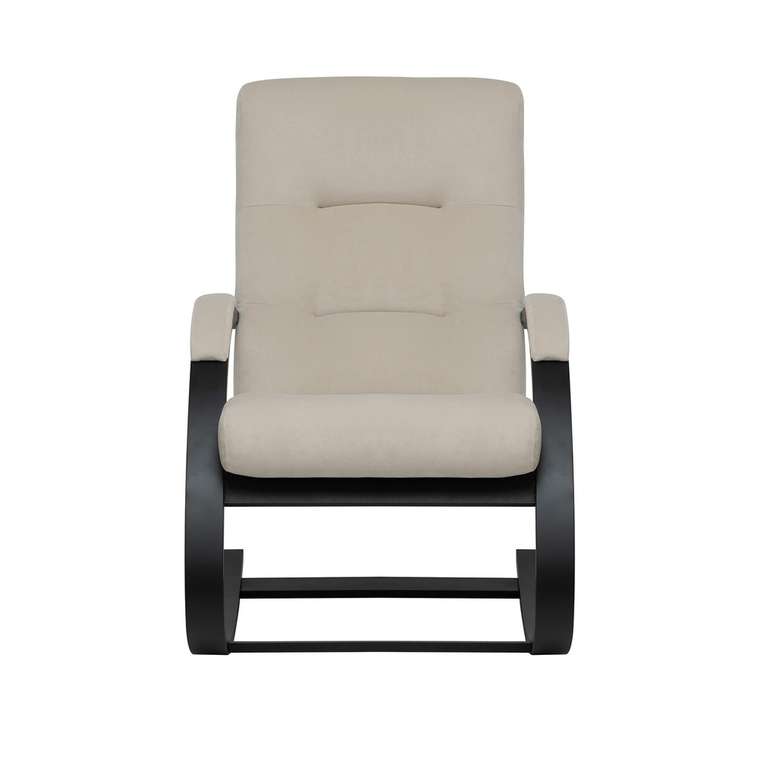 Кресло-качалка Милано NEW бежево-черного цвета
