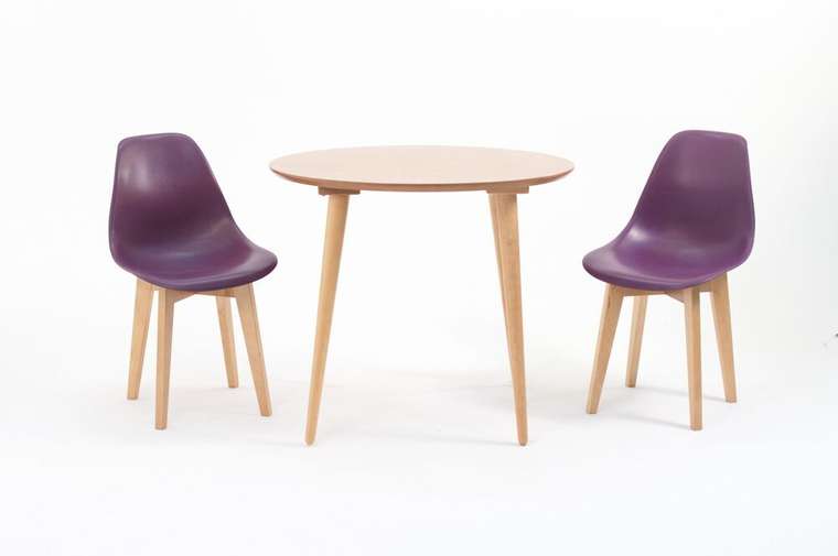 Обеденная группа Монте бежево-фиолетового цвета