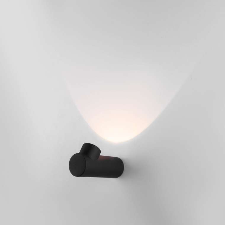 Уличный настенный светодиодный светильник Ray черного цвета 