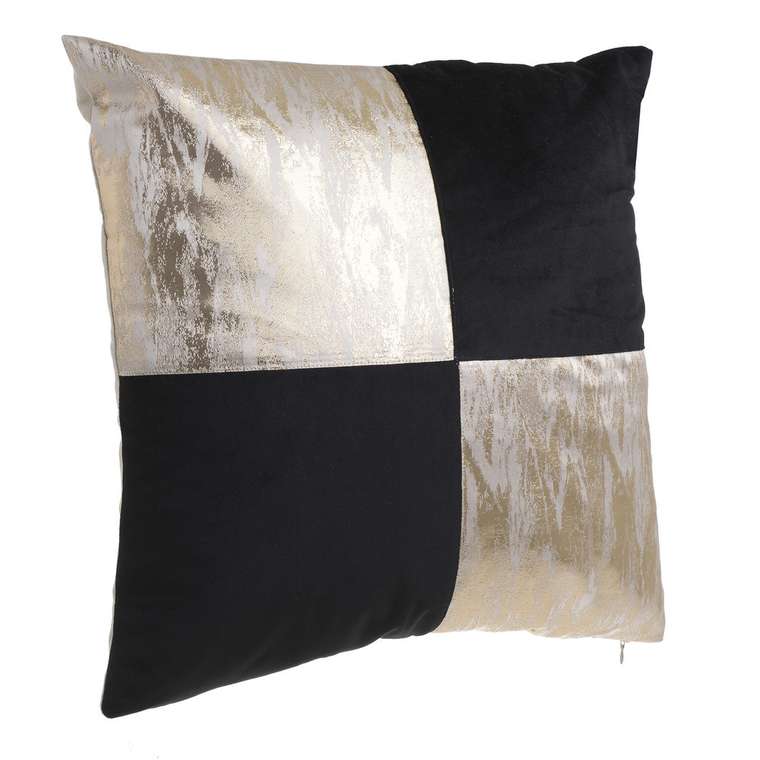 Подушка декоративная черно-золотого цвета