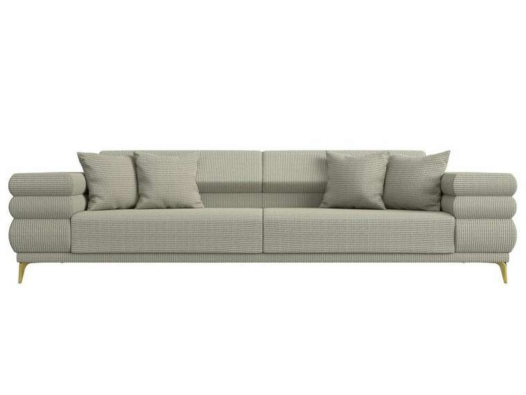 Прямой диван-кровать Лига 021 серо-бежевого цвета 