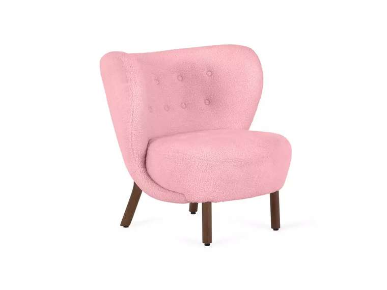 Кресло Lounge Wood розового цвета
