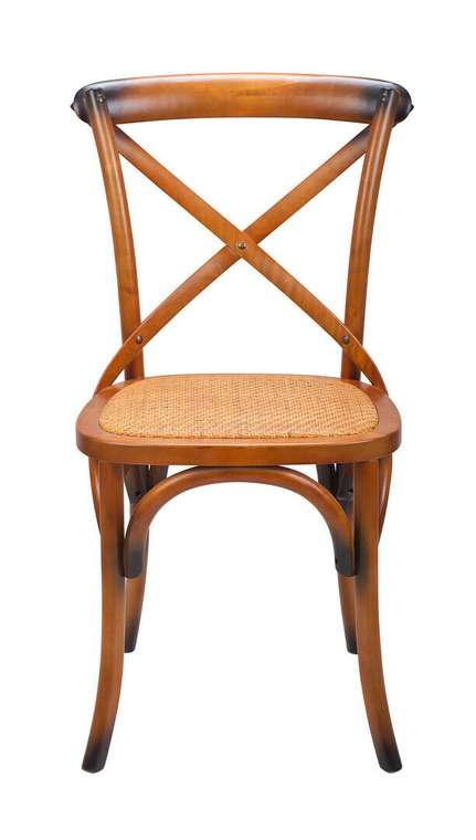 Венский стул Cross back foxy оранжевого цвета