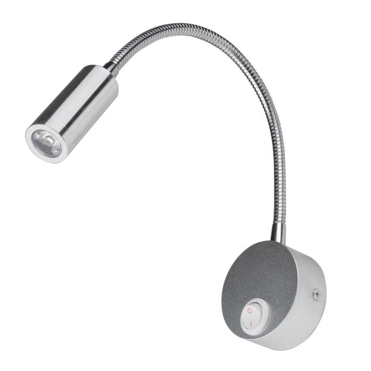 Спот светодиодный для чтения с выключателем ULT-F21-3W/4000K IP20 Uniel SILVER
