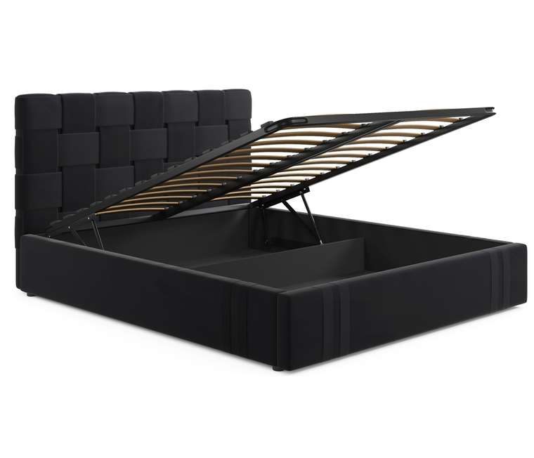 Кровать Tiffany 160х200 с подъемным механизмом черного цвета