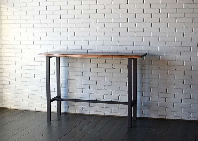 Барный стол Bar 02 черно-коричневого цвета
