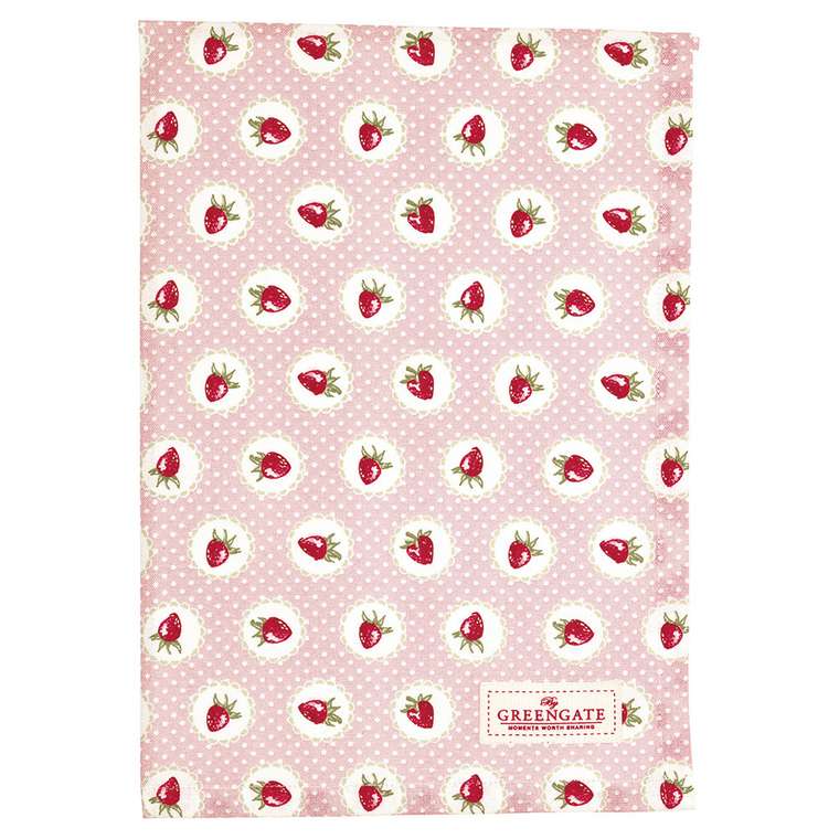 Полотенце Strawberry pale pink из хлопка