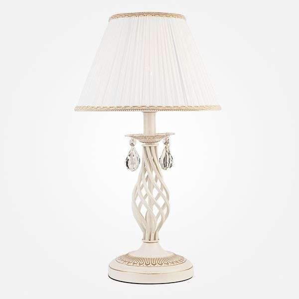 Настольная лампа в классическом стиле 10054/1 белый с золотом Amelia