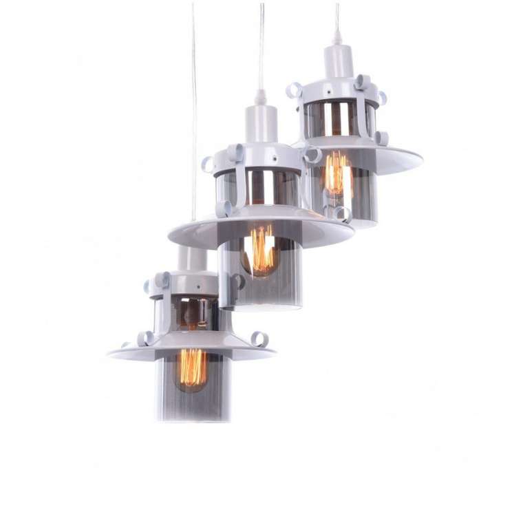 Подвесной светильник Capri LDP 11327 B-3 WT (стекло, цвет дымчатый)