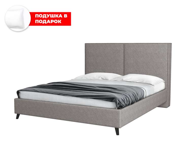 Кровать Atlin 180х200 серого цвета с подъемным механизмом
