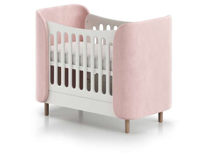 Кроватка Kidi Soft mini 60х120 розового цвета