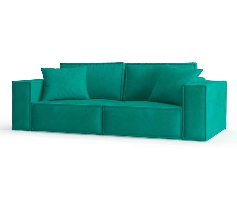 Диван-кровать из велюра Ли Рой бирюзового цвета