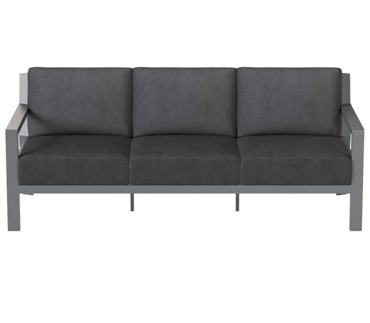 Садовый диван Тетра 3 серого цвета