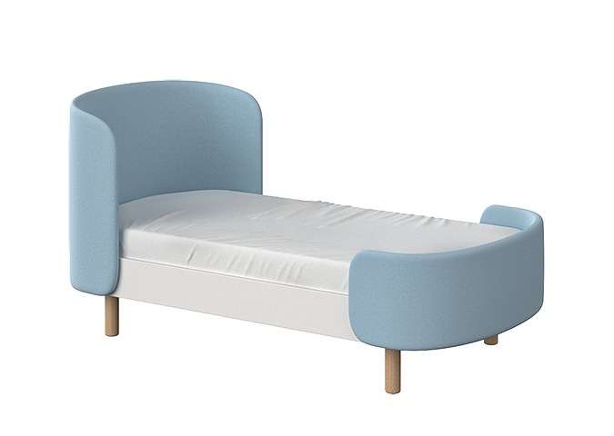Кровать Kidi Soft 67х137 бело-голубого цвета