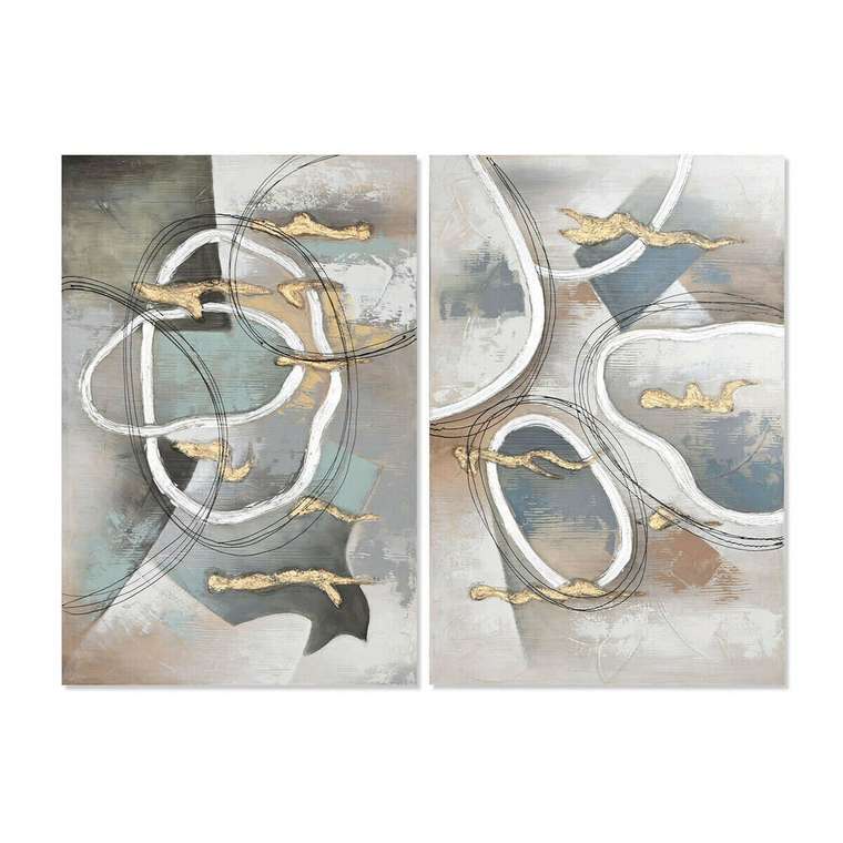 Картина Абстракция современный 80 x 3 x 120 cm (2 штук)