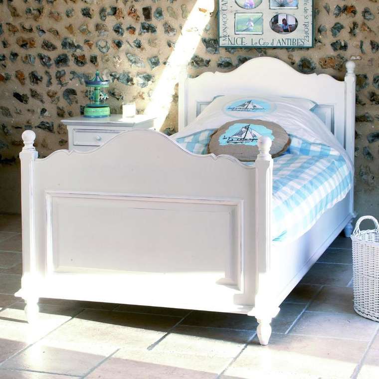 Кровать Нордик 90х190 белого цвета