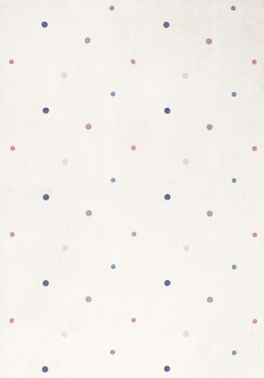 Ковер Soft dots 80x150 белого цвета
