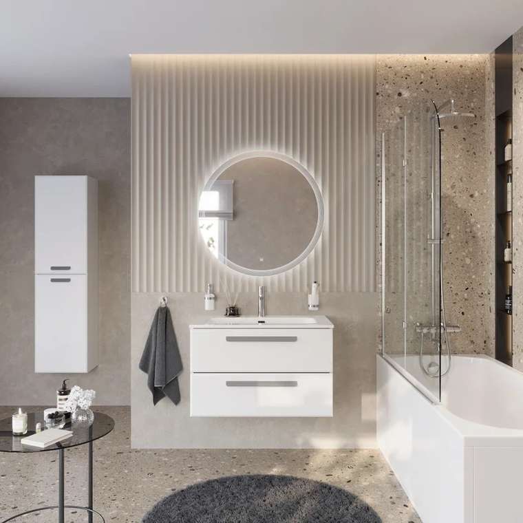 Мебель для ванной комнаты Eco 80 белого цвета