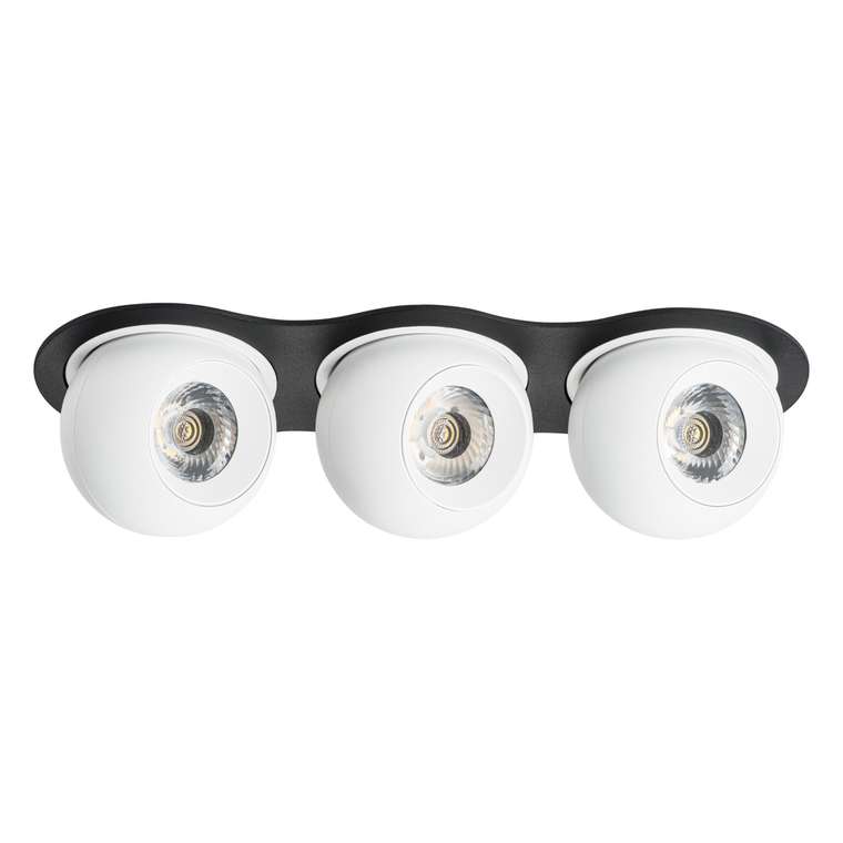 Светильник INTERO LED 9W*3 850LM*3 24G ЧЕРНЫЙ/БЕЛЫЙ 4000K (217637+217064+217064+217064)