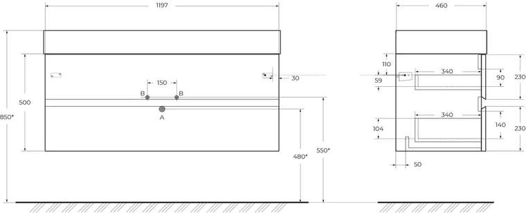 Тумба для комплекта Molveno