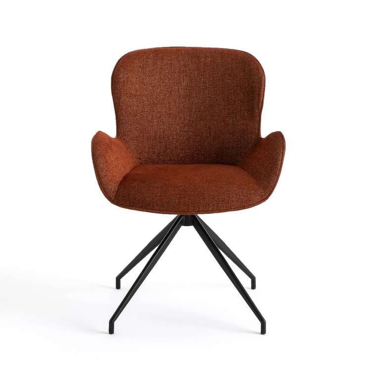 Кресло для стола вращающееся Asyar коричневого цвета