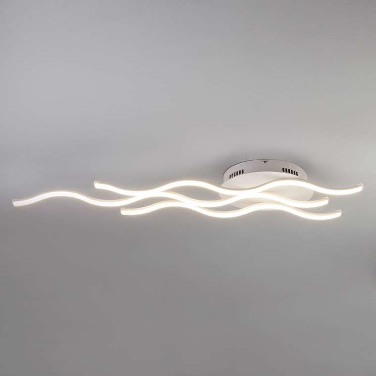 Потолочный волнообразный LED светильник 90090/3 белый Gwen