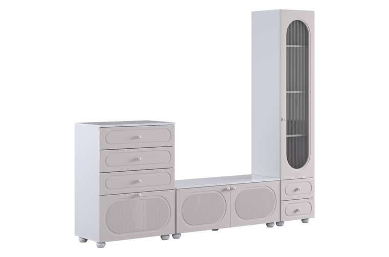 Гостиная Милана К1 бело-бежевого цвета