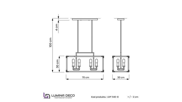 Подвесная люстра Waldorf LDP 1140-8 BK+MD (металл, цвет черный)