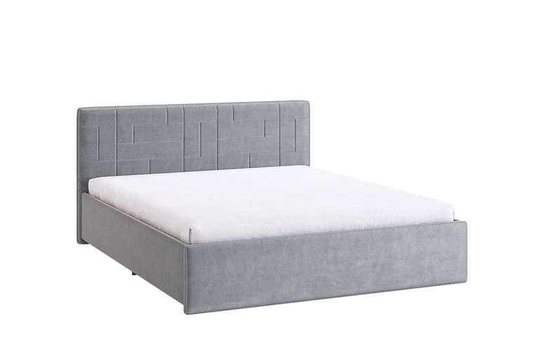 Кровать Лора 2 160х200 серого цвета без подъемного механизма 