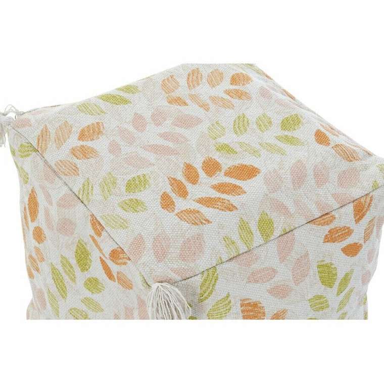 Floor cushion DKD Home Decor Бежевый растения Shabby Chic 40 x 40 x 40 см