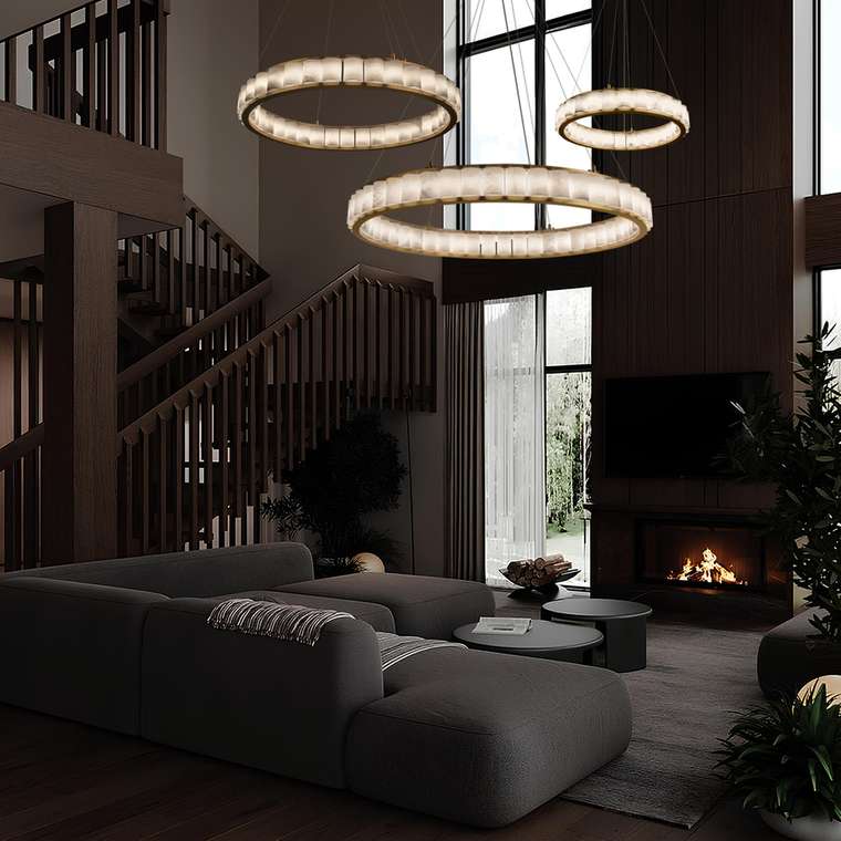 Подвесная люстра Manhattan 10415/600 (alebastr, цвет белый)