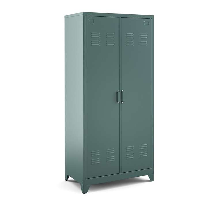 Шкаф с дверками из металла Hiba зеленого цвета