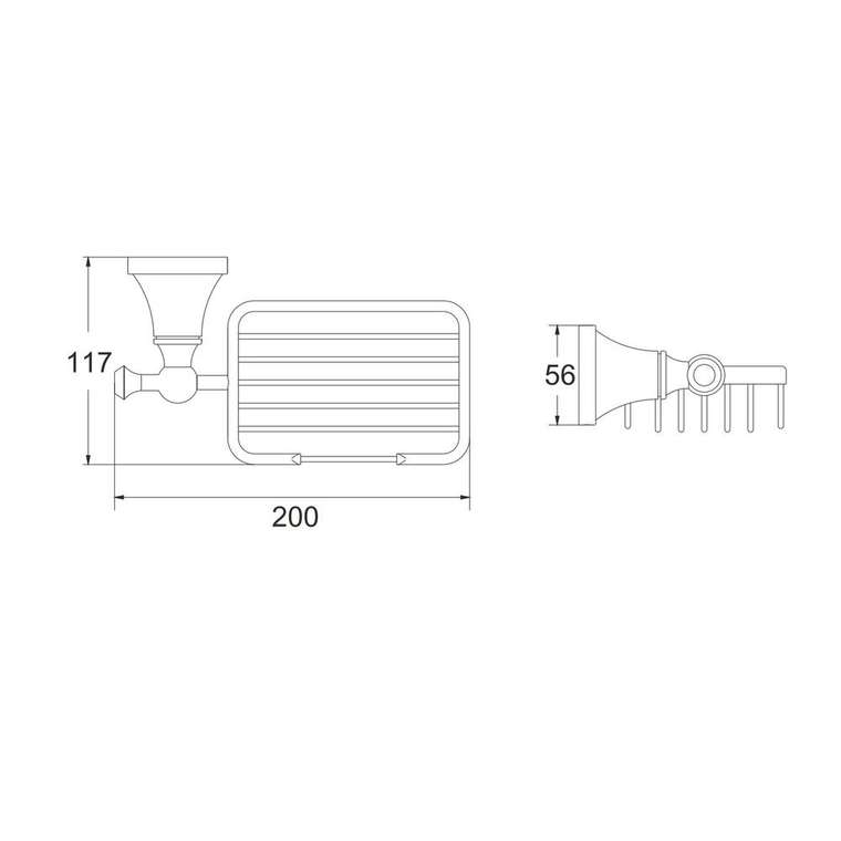 Мыльница Rose RG1904H, черный