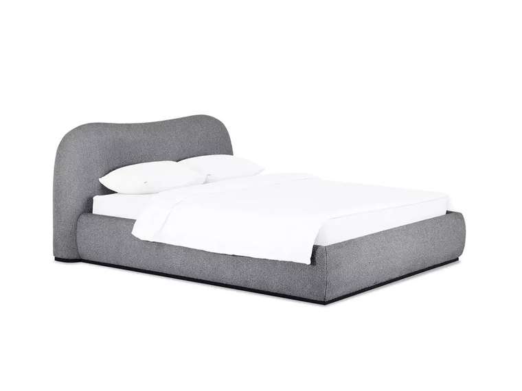 Кровать Patti 160х200 серого цвета без подъемного механизма