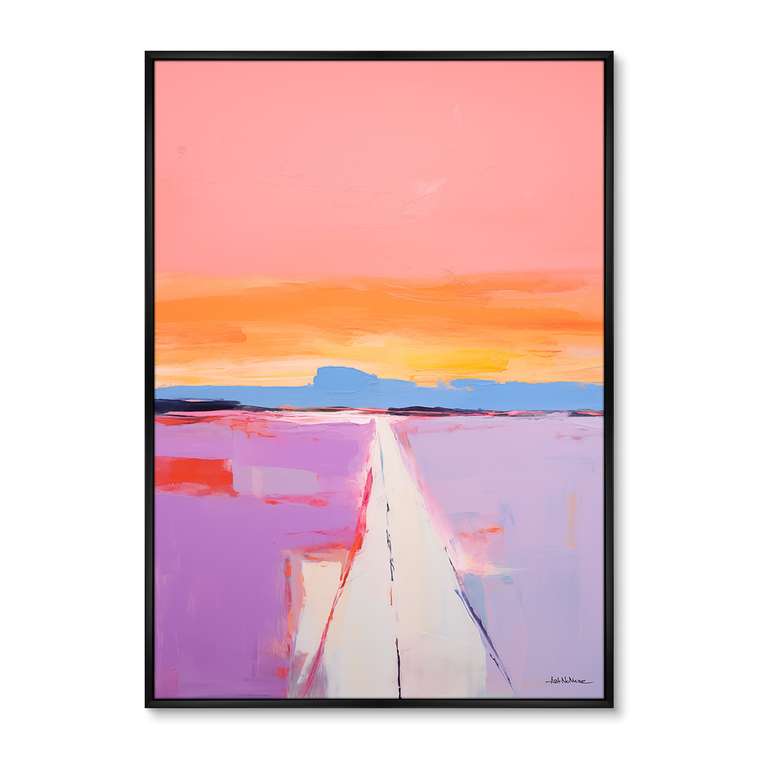 Репродукция картины Landscape collection, Purple and pink, No 1, 2024г.