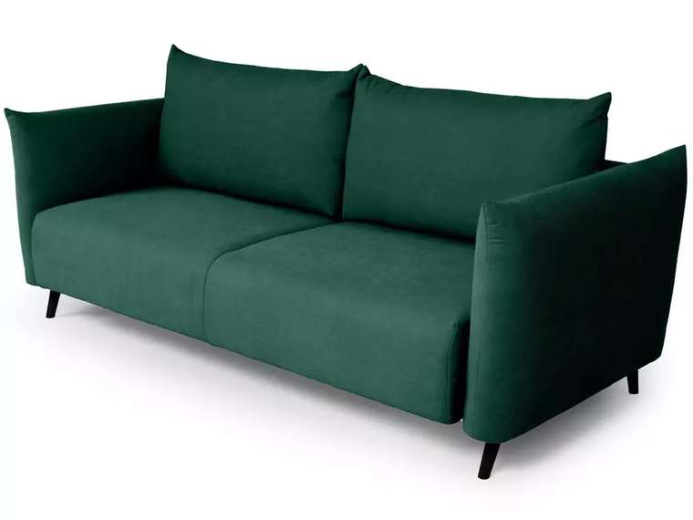 Диван-кровать Menfi темно-зеленого цвета с черными ножками